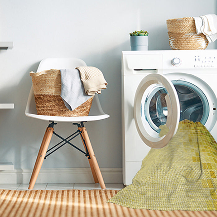 Machine Washable Transitional Orange Gold Rug in a Washing Machine, wshpat3394yw