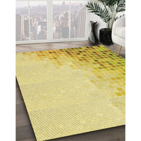 Patterned Orange Gold Rug, pat3394yw