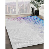 Patterned Water Blue Novelty Rug, pat3394