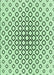 Machine Washable Transitional Mint Green Rug, wshpat3395grn