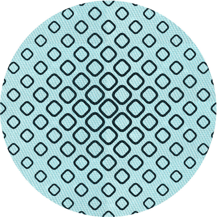 Square Machine Washable Transitional Deep-Sea Green Rug in a Living Room, wshpat3395lblu