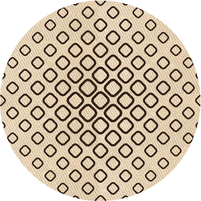 Square Patterned Copper Brown Rug, pat3395org