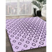 Machine Washable Transitional Purple Flower Purple Rug in a Family Room, wshpat3395pur