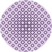 Square Patterned Purple Flower Purple Rug, pat3395pur
