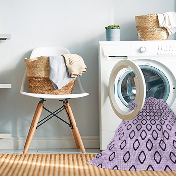 Machine Washable Transitional Purple Flower Purple Rug in a Washing Machine, wshpat3395pur