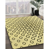 Patterned Sun Yellow Rug, pat3395yw