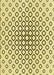 Machine Washable Transitional Sun Yellow Rug, wshpat3395yw