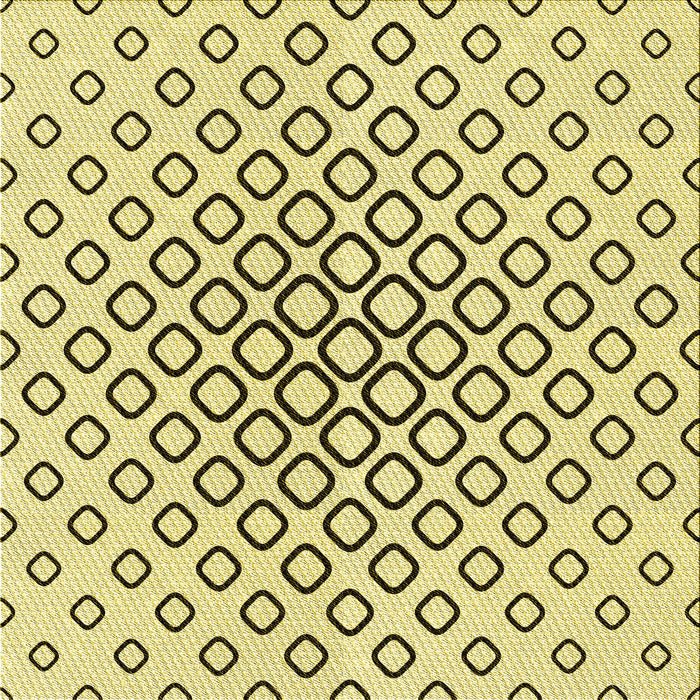 Round Patterned Sun Yellow Rug, pat3395yw
