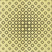 Round Patterned Sun Yellow Rug, pat3395yw
