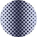 Square Patterned Blue Rug, pat3396blu