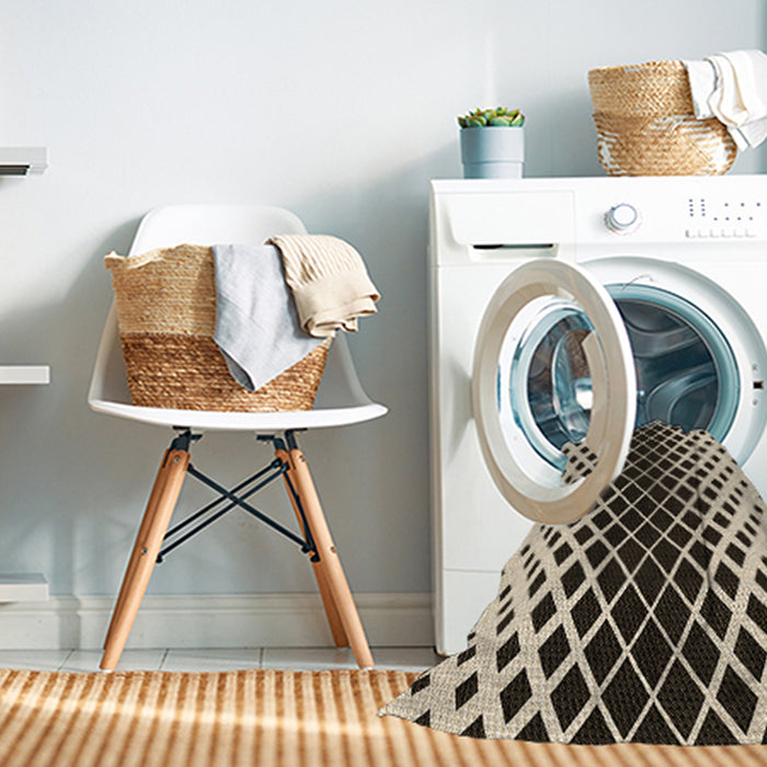 Machine Washable Transitional Golden Blonde Gold Rug in a Washing Machine, wshpat3396brn