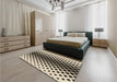 Patterned Golden Blonde Gold Rug in a Bedroom, pat3396brn