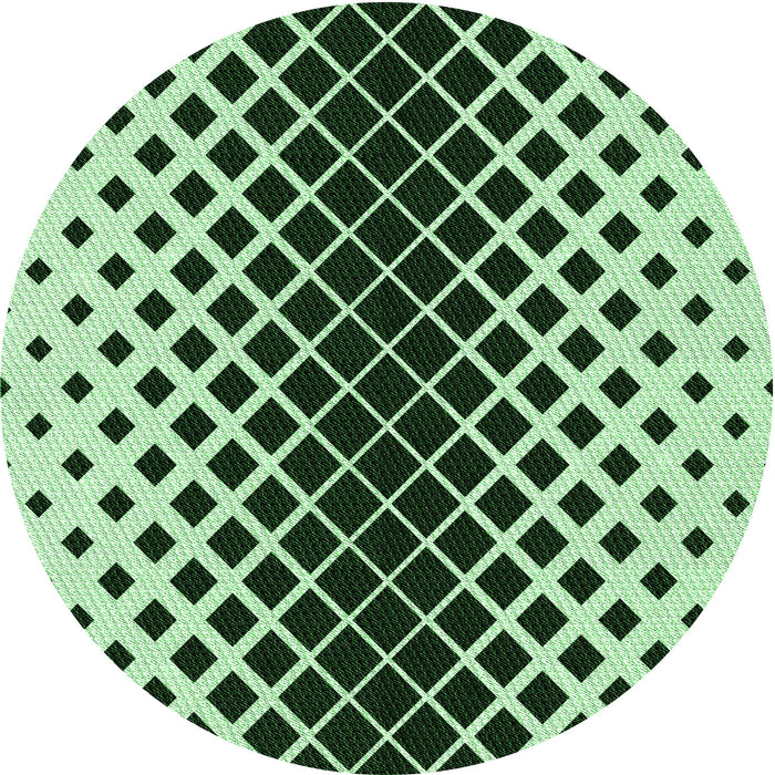Square Patterned Deep Emerald Green Rug, pat3396grn