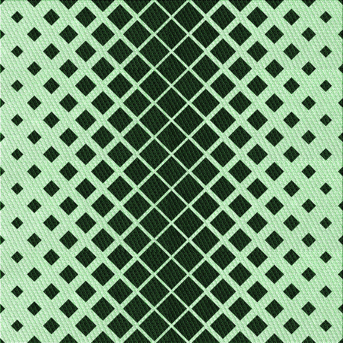 Round Patterned Deep Emerald Green Rug, pat3396grn