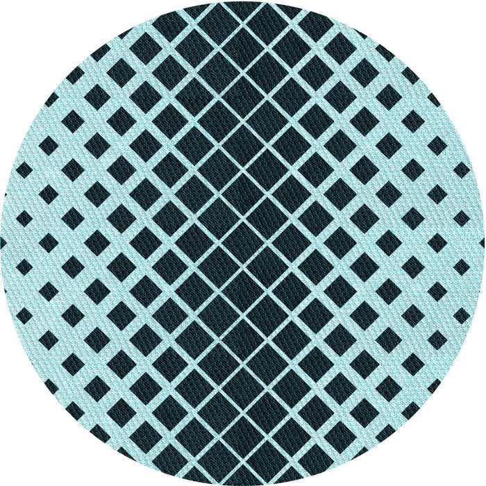 Square Patterned Deep-Sea Blue Rug, pat3396lblu