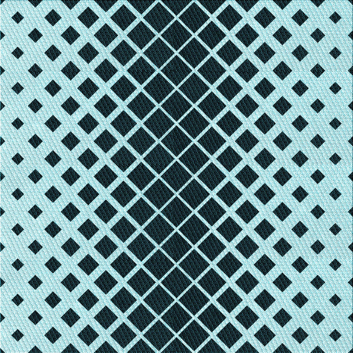 Round Patterned Deep-Sea Blue Rug, pat3396lblu