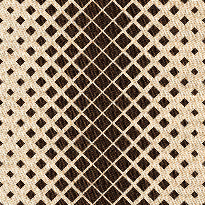 Round Patterned Deep Peach Orange Rug, pat3396org