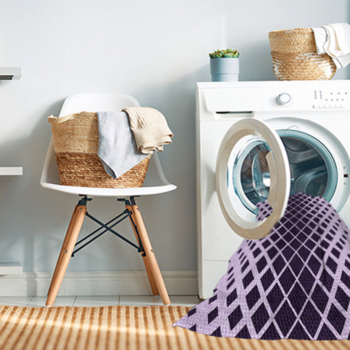 Machine Washable Transitional Blossom Pink Rug in a Washing Machine, wshpat3396pur