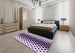 Patterned Blossom Pink Rug in a Bedroom, pat3396pur