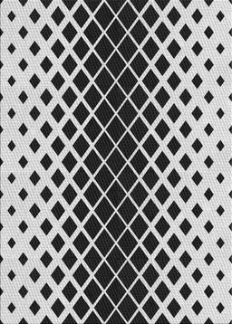 Patterned Charcoal Black Novelty Rug, pat3396