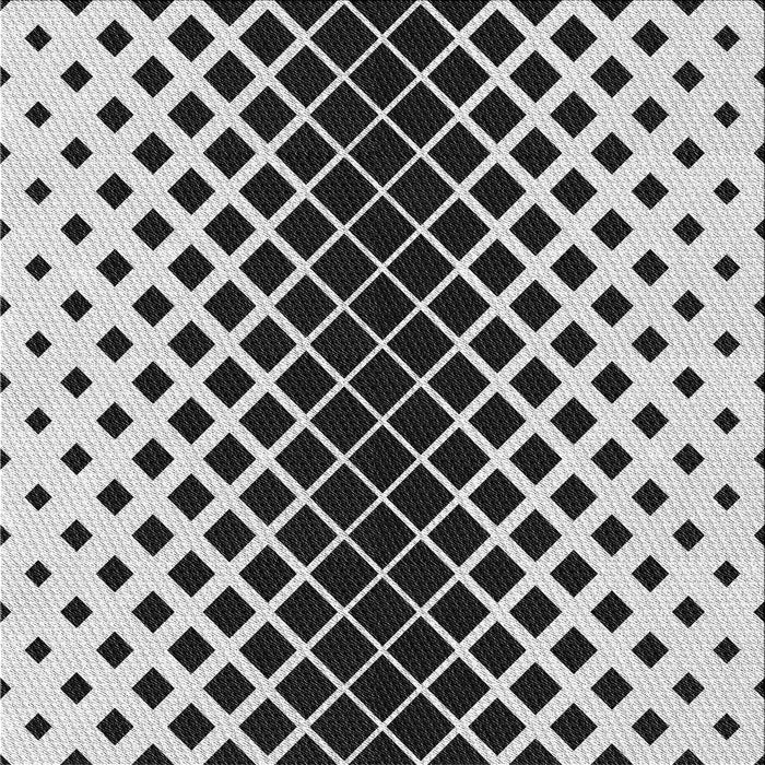 Square Patterned Charcoal Black Novelty Rug, pat3396
