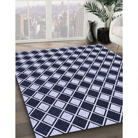 Patterned Night Blue Rug, pat3397blu