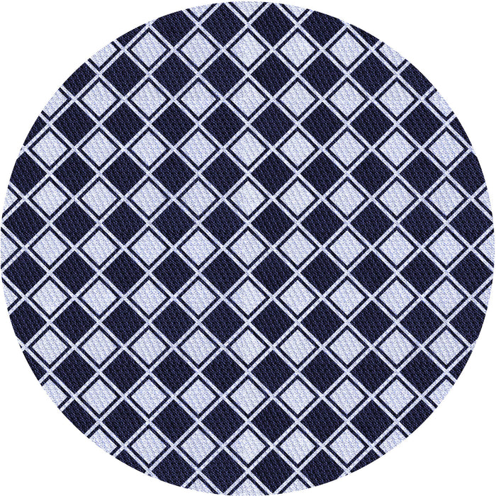 Square Patterned Night Blue Rug, pat3397blu