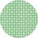 Square Patterned Mint Green Rug, pat3398grn