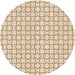 Square Patterned Peru Brown Rug, pat3398org