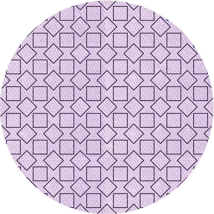 Square Patterned Lilac Purple Rug, pat3398pur