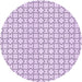 Square Patterned Lilac Purple Rug, pat3398pur