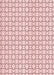 Machine Washable Transitional Pink Rug, wshpat3398rd