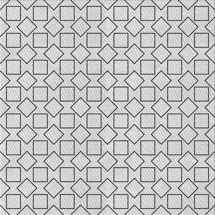 Square Patterned Gray Novelty Rug, pat3398
