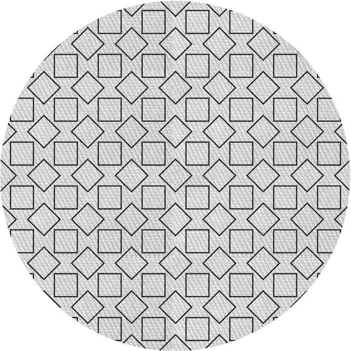 Sideview of Patterned Gray Novelty Rug, pat3398