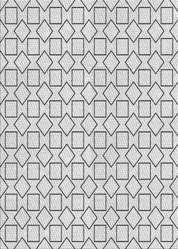 Patterned Gray Novelty Rug, pat3398