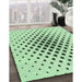 Patterned Mint Green Rug in Family Room, pat3399grn