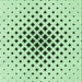 Round Patterned Mint Green Rug, pat3399grn