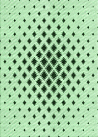 Machine Washable Transitional Mint Green Rug, wshpat3399grn