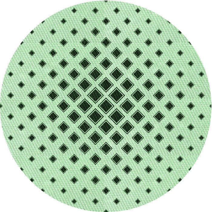 Square Patterned Mint Green Rug, pat3399grn