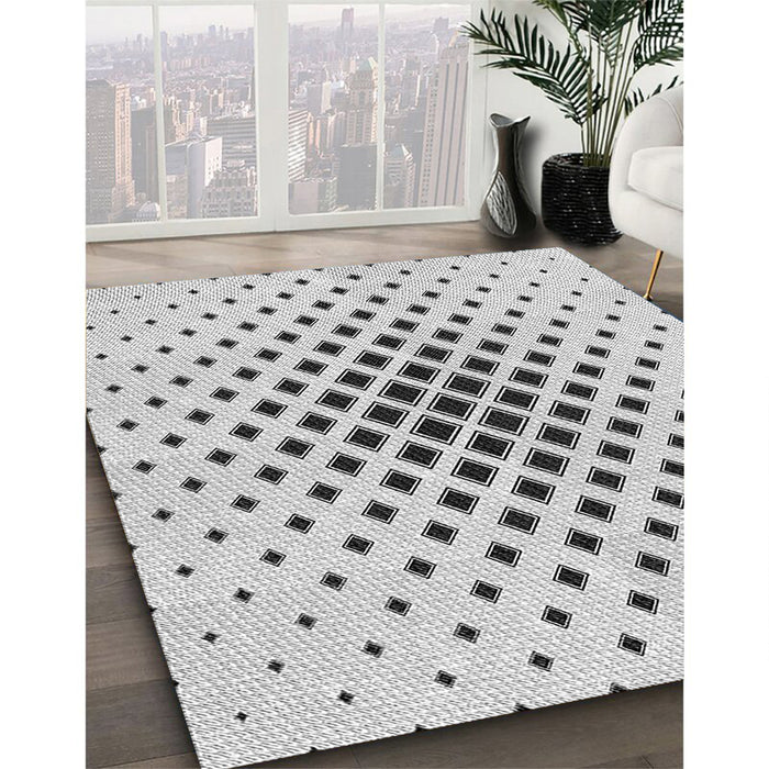 Patterned Platinum Gray Rug in Family Room, pat3399gry