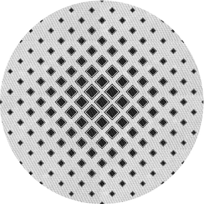 Square Patterned Platinum Gray Rug, pat3399gry