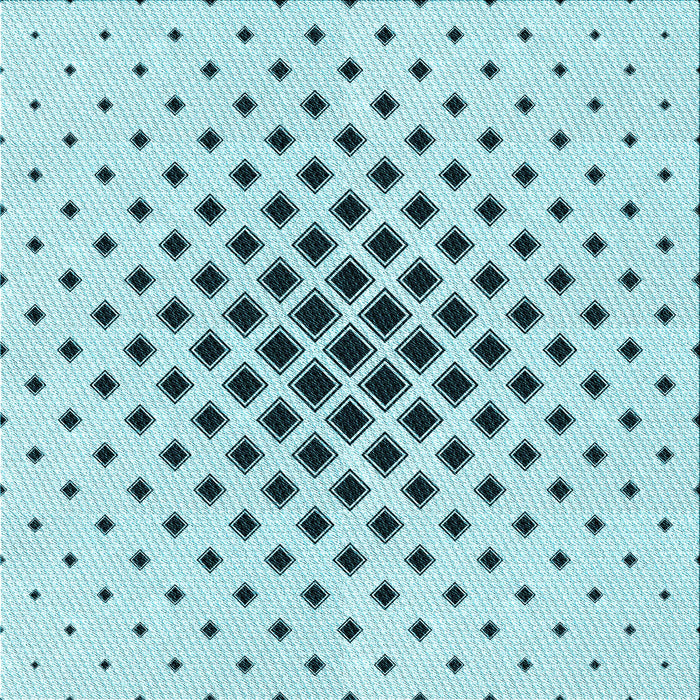 Round Patterned Electric Blue Rug, pat3399lblu