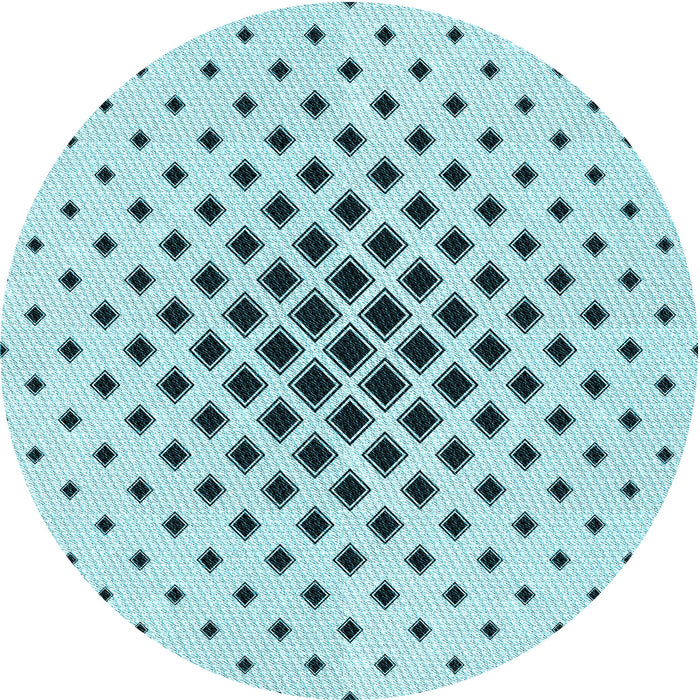 Square Patterned Electric Blue Rug, pat3399lblu