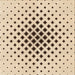 Round Patterned Bronze Brown Rug, pat3399org