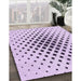 Patterned Lilac Purple Rug in Family Room, pat3399pur