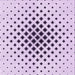 Round Machine Washable Transitional Lilac Purple Rug, wshpat3399pur