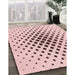 Patterned Pink Rug in Family Room, pat3399rd