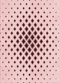 Machine Washable Transitional Pink Rug, wshpat3399rd