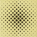 Round Patterned Sun Yellow Rug, pat3399yw