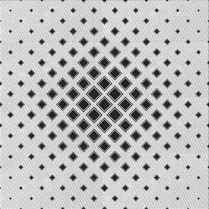 Square Patterned Off-White Novelty Rug, pat3399